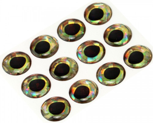 3D Epoxy Fish Eyes, Holographic Perch, 15 mm